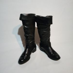 Jessica Simpson Mid Calf Leather Boots Size 6 in Black